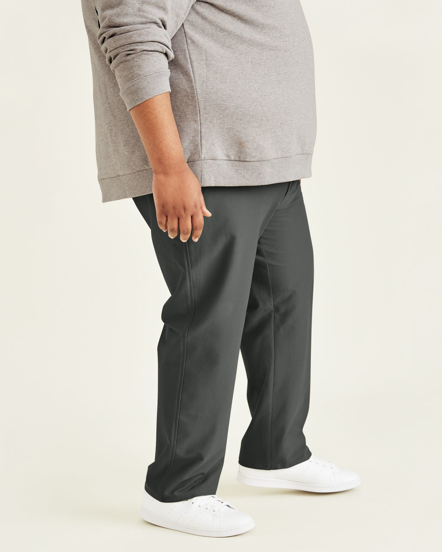 (image for) Green Comfort Knit Chinos, Straight Fit (Big and Tall)